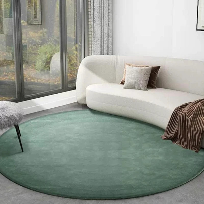 Minimalist Luxury Green Round Carpet