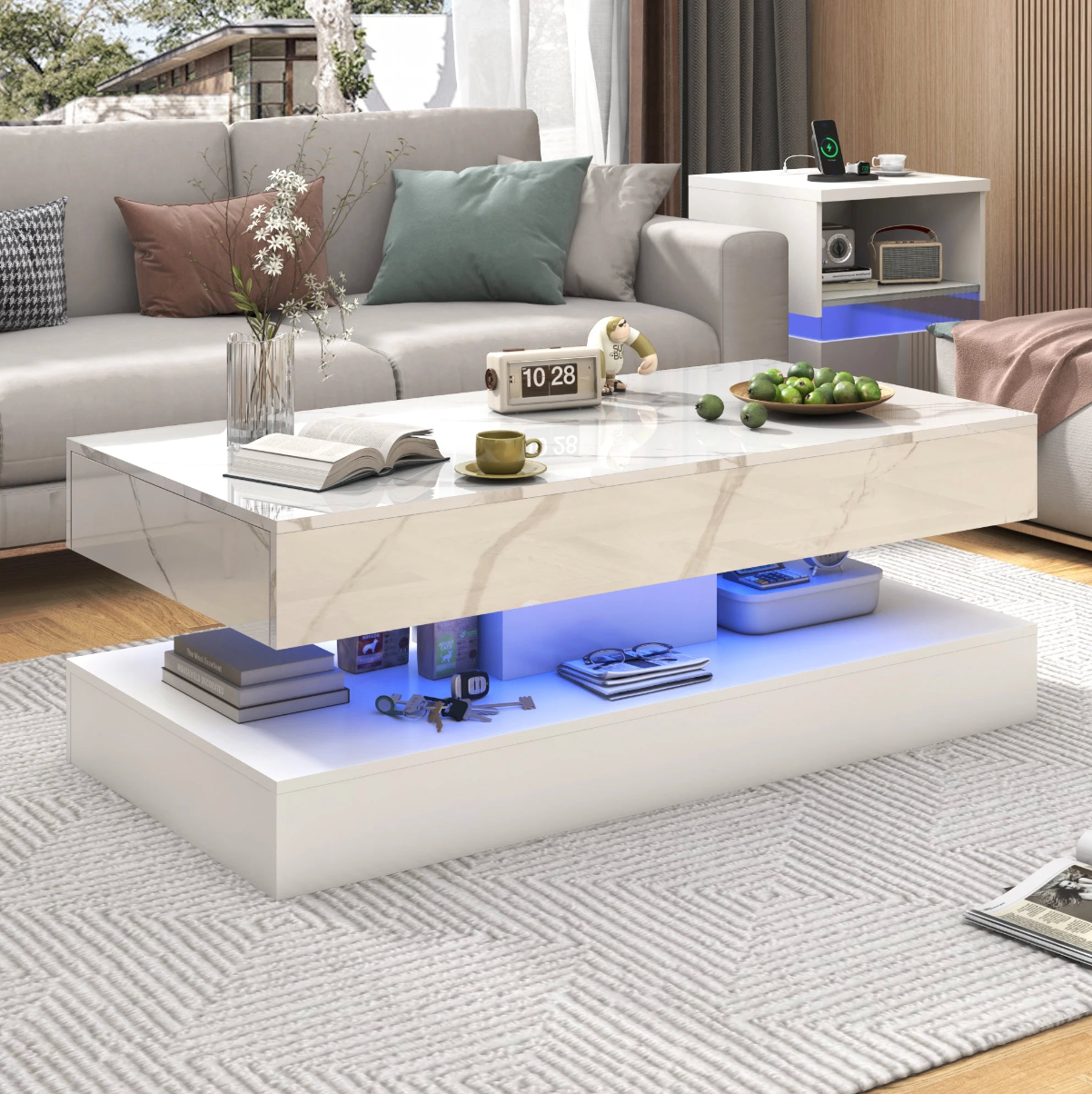 High Glossy LED Coffee Table
