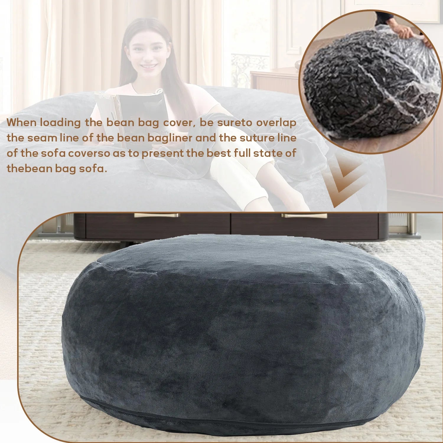 Sofa Bean Bag Chair Available in Multiple Colors