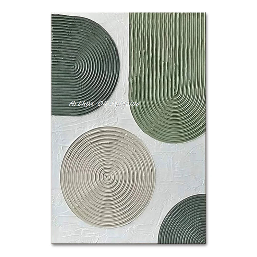 Canvas Art Beige Hand Painted Abstract