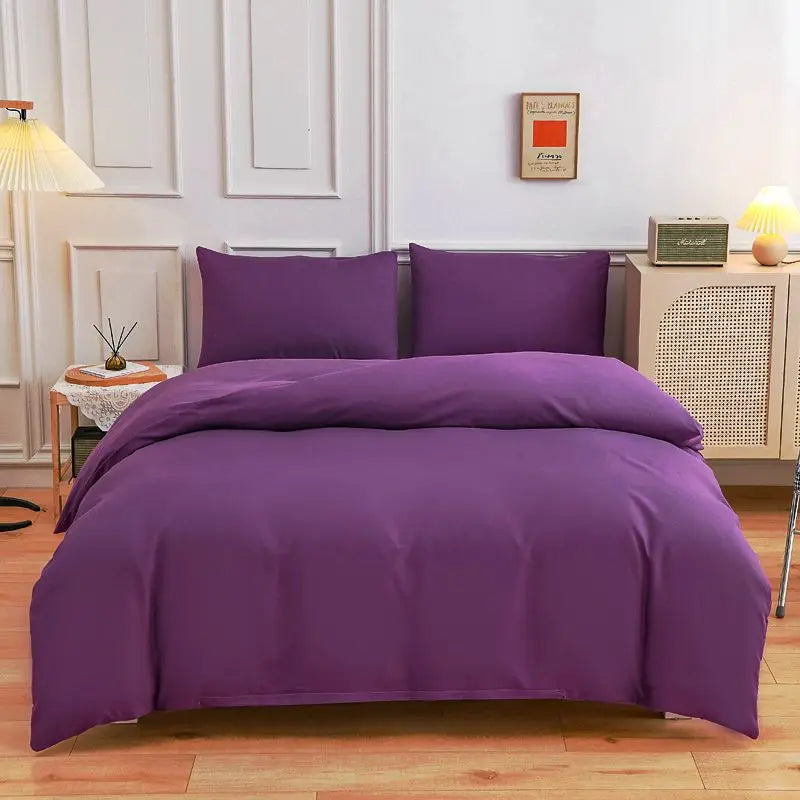 Kuup Queen Size Matte Duvet Cover Skin-Friendly Colored Bedding Set with Flower Branch Design High-Quality Quilt Cover