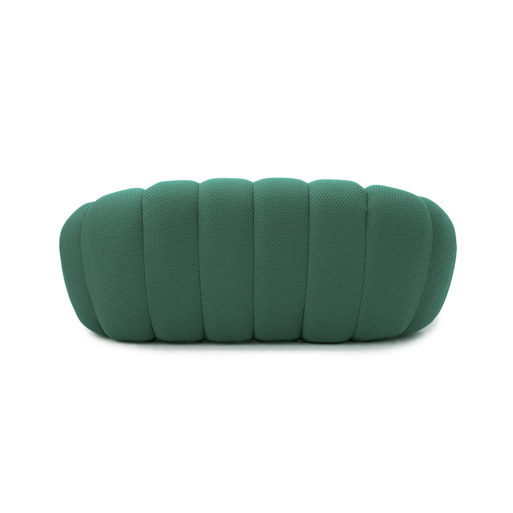 Sdorens 78'' Modern Curved Boneless Sofa Comfy 3D Knitted Fabric Loveseat Couch Football-Shaped Lazy Floor Sofas for Living Room